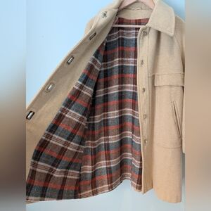 Vintage Wool Forcasters of Boston Plaid Lined Coat Medium?